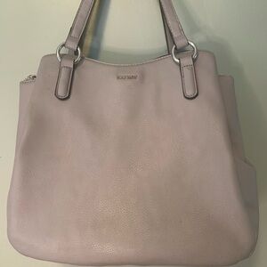 Nine West Women's Gray Shoulder Bag Faux Leather Multiple Compartments EUC